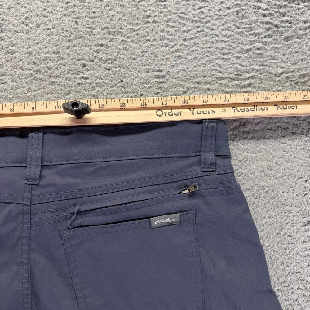 Eddie Bauer Pant Mens 36x30 Blue Nylon Windbreaker Straight Leg Gorpcore Stretch